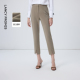 新款 2026年春季 商务通勤休闲西裤 朗姿三醋酸OL九分前开衩小脚裤