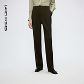 新款 朗姿气质直筒高腰宽松通勤西装 子2025年冬季 女OL职场西裤 裤