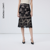 新款 优雅蕾丝双层半身裙女复古2026年春季 漾25系列 朗姿法式