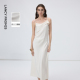 新款 朗姿三醋酸荡领吊带垂坠感轻礼服连衣裙26春季 王楚然同款