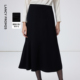 朗姿黑色醋酸高级感鱼尾半身裙优雅通勤风裙子2026年春季 新款