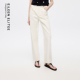 女 简约纯棉直筒显瘦白色牛仔裤 朗姿欧洲EiLEEN ELITEE2025秋新款