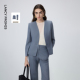 律师系列 2026年春季 朗姿羊毛无领西服西装 通勤时尚 新款 西裤