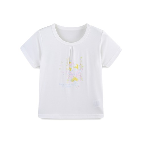 GUNZE/郡是女童夏季纯棉印花短袖