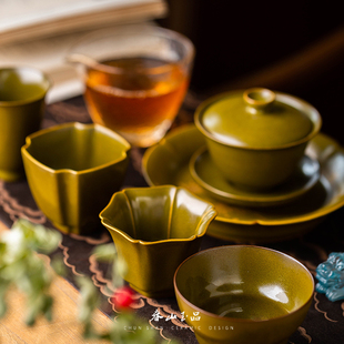 春山玉品 手工制作茶叶末釉主人杯品茗杯景德镇陶瓷