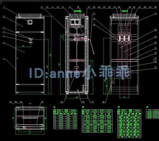 建筑电气设计柜尺寸图 高压低压总装配图 动力配电箱 cad施工图纸