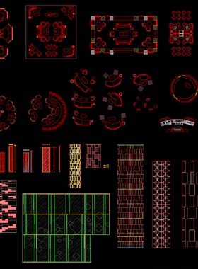 Yabu Pushelberg 室内设计工装家装 cad平立面图库图块收集整理
