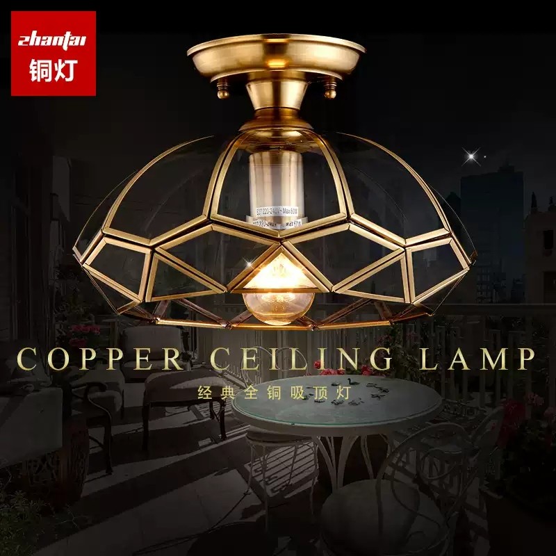 全铜吸顶灯过道灯走廊灯玄关吸顶灯简约铜吊灯户外防水阳台灯灯具|msdalam kategori keluarga memasang ibu, Lampu &amp; Lighting Fixtures, siling - dari Buy2taobao.com untuk memberikan perkhidmatan ejen Taobao profesional membeli