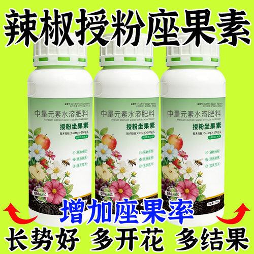 辣椒授粉座果灵辣椒落花落果药保花保果增产药花芽分化素催花保果