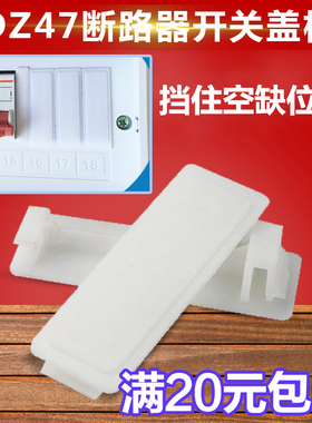 PZ30强配电箱填充块空白位遮挡插挡片 C45空气开关盒白挡板白堵片