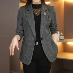 2024中老年西装 洋气春秋显瘦中年女高档 外套新款 西服妈妈上衣款