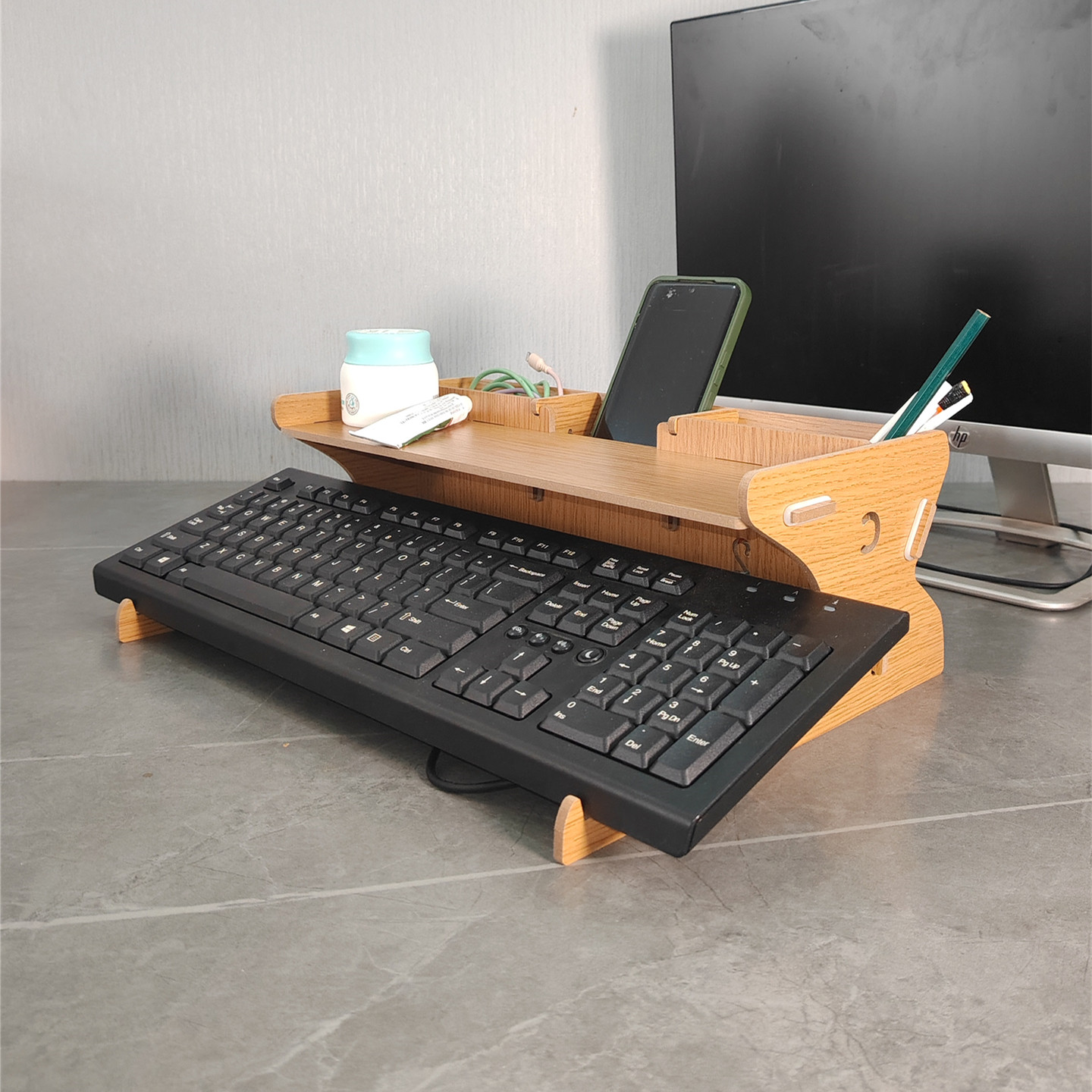 键盘增高倾斜15度办公工位置物架
