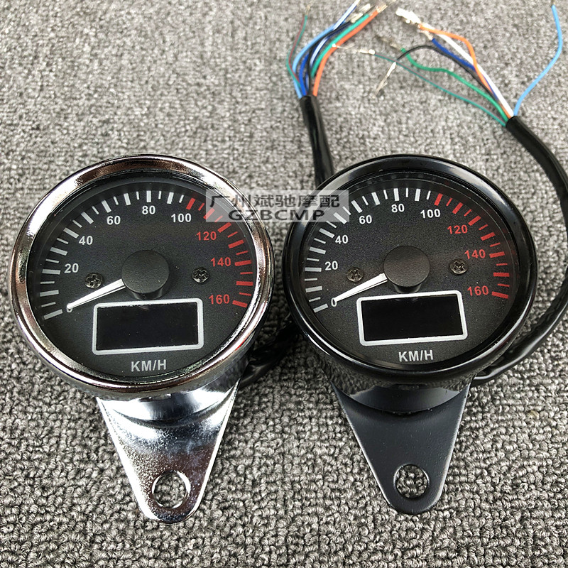 오토바이 계기판 복고풍 수정 주행 속도 및 오일량 통합 LED LCD CG125 특별판 계기판