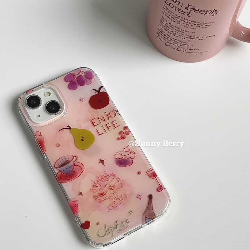 苹果1314少女小众梨子蛋糕手机壳