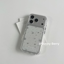 氛围感银色闪片雪花透闪简约适用苹果17pro手机壳iphone16promax 15保护套防摔 浆果ins小众韩系冬季 向日