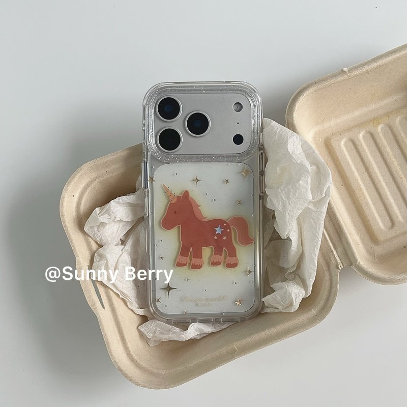 向日的浆果ins小众马年可爱金色星星独角小棕马可爱透闪适用苹果17pro手机壳iphone16promax/14/15保护套防摔,3C数码配件,手机保护套/壳,淘宝优惠券,粉丝福利购,淘宝优惠卷