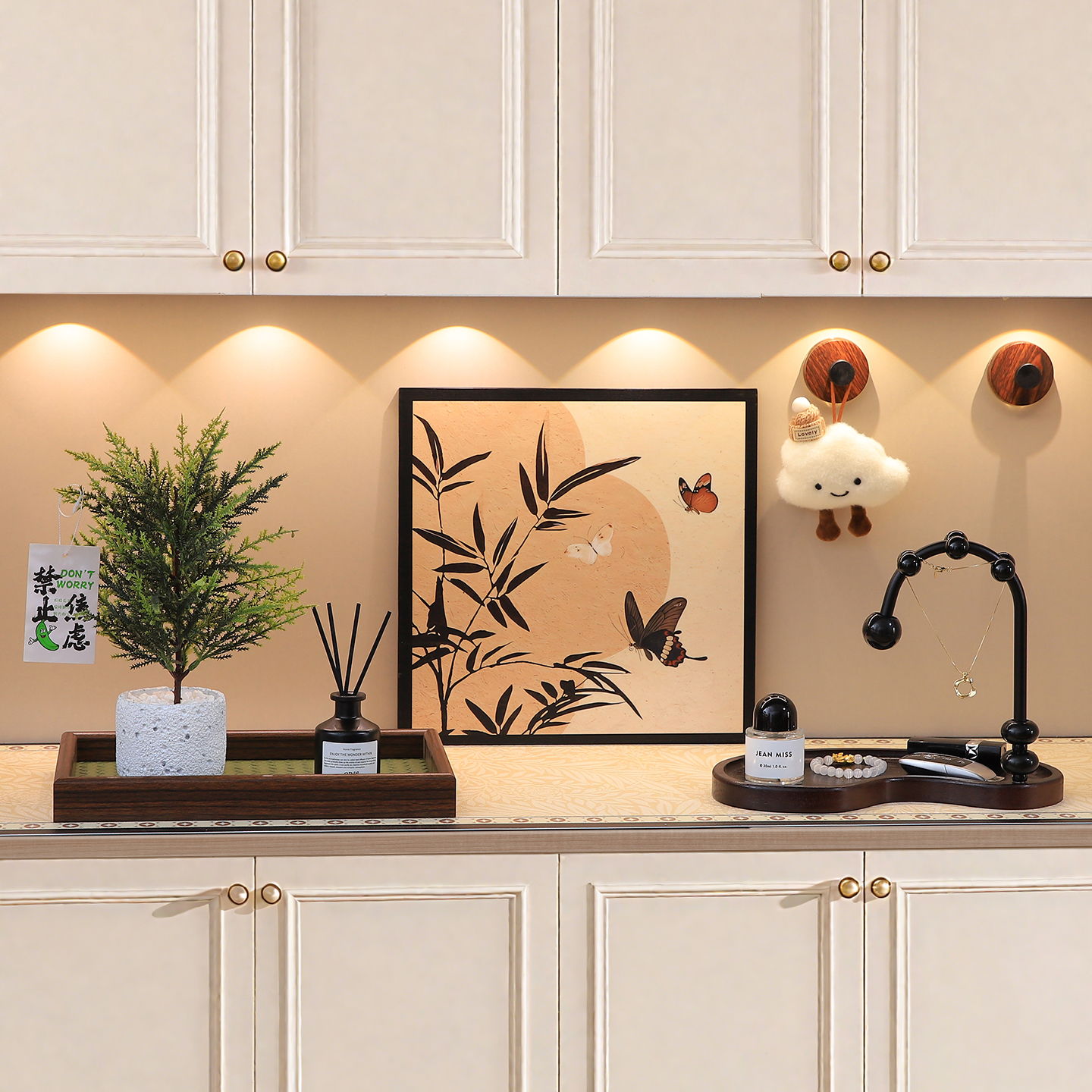 法式中古风入户门钥匙收纳玄关复古摆件高级感客厅电视柜台面装饰