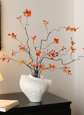 宋代美学白色陶瓷花瓶摆件客厅插花小众艺术设计感高级感宋氏花器