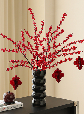 2026马年发财红果仿真花家居客厅餐边柜电视柜氛围感布置装饰摆件