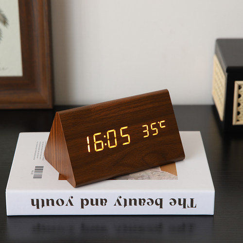 中古风复古电子时钟摆台式桌面摆件高级感小众客厅电视柜家居装饰