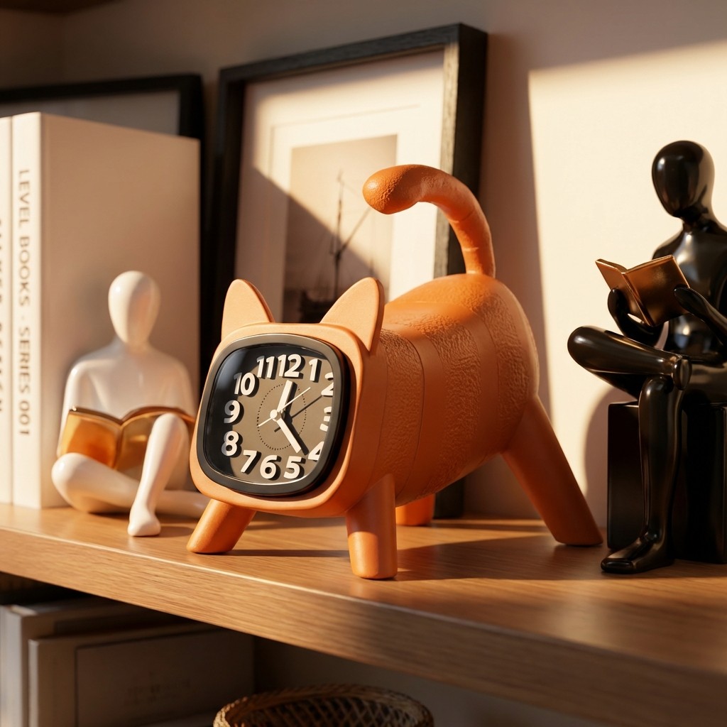 中古风办公室书房电视柜时钟装饰品摆件高级感小众新家氛围感好物,家居饰品,装饰摆件,淘宝优惠券,粉丝福利购,淘宝优惠卷