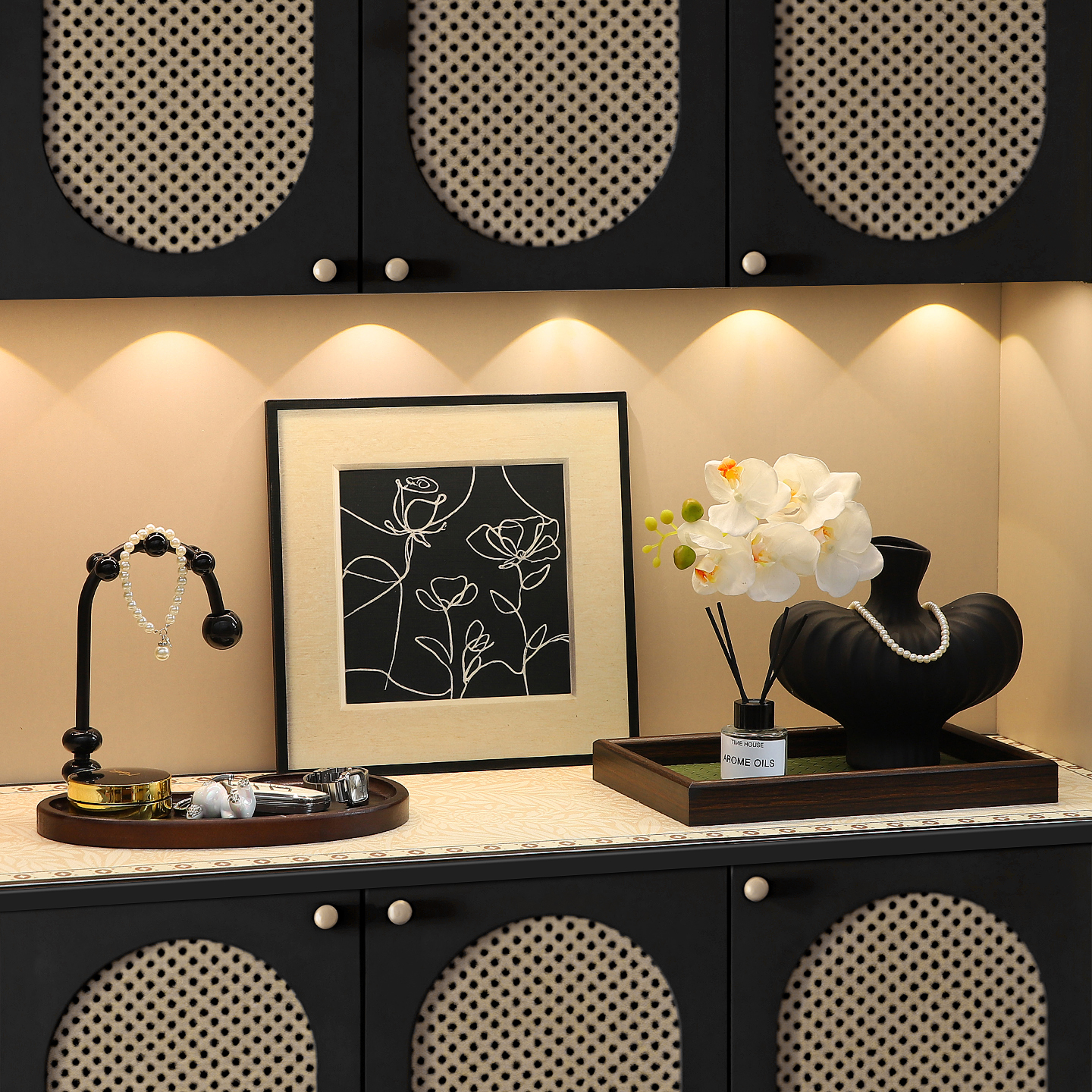 中古风入户门钥匙收纳玄关摆件高级感小众客厅家居好物电视柜装饰