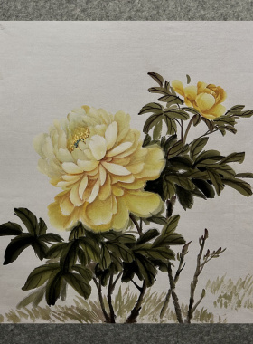 8墨锦轩加厚宣纸国画花鸟纯手绘六尺八开牡丹花开富贵AY5020101-8