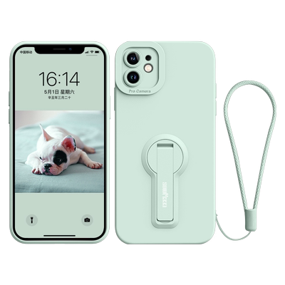 适用苹果11系列硅胶简约支架式