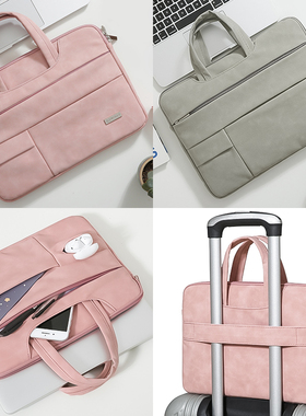 手提电脑包适用于华为matebook14笔记本macbook苹果pro16女air13 15.6寸内胆包男小米联想小新15戴尔惠普华硕