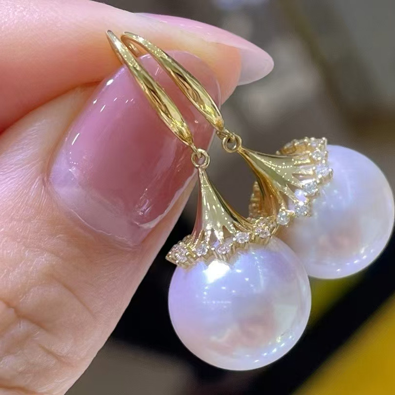 【年货珠宝专场】梨花大龙珠耳钩近正圆,珠宝/钻石/翡翠,颈饰,淘宝优惠券,粉丝福利购,淘宝优惠卷