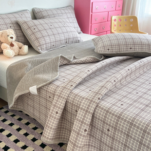 一面全棉一面加绒床盖单件冬季加厚双面可用牛奶绒纯棉榻榻米床单