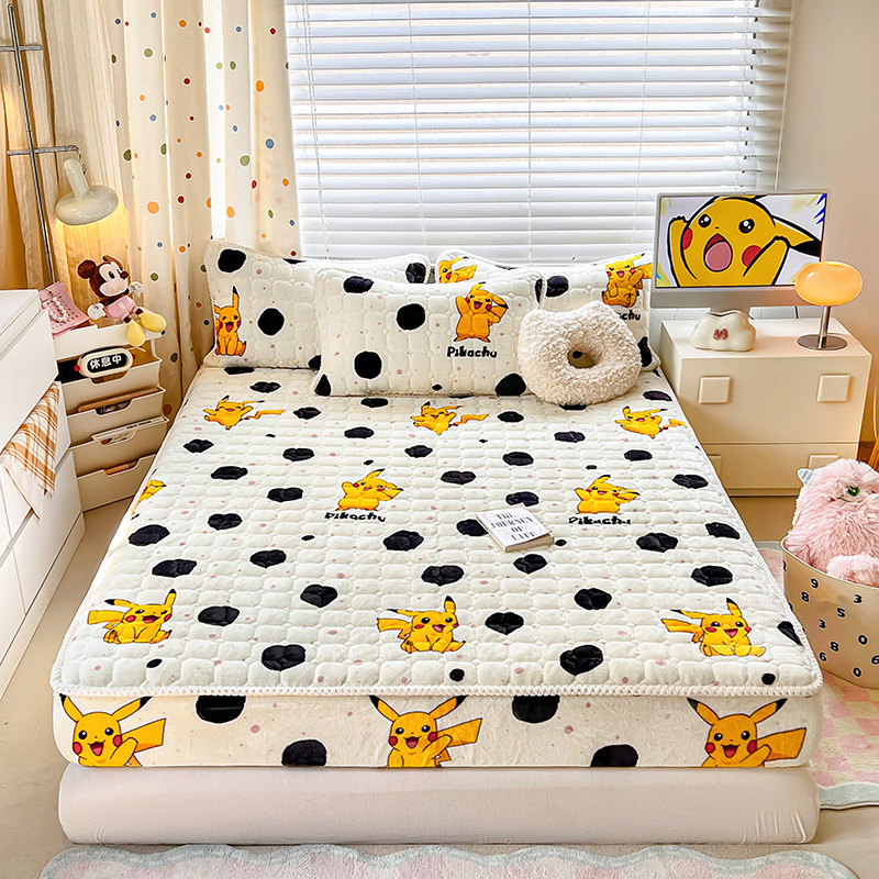 2025新款牛奶绒加棉床笠单品床笠单件单床笠