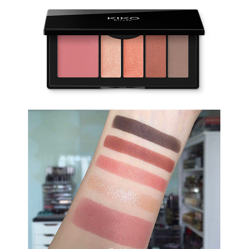 kiko锦鲤盘眼影ins超火珠光闪亮大地色小便携多色彩妆盘平价学生