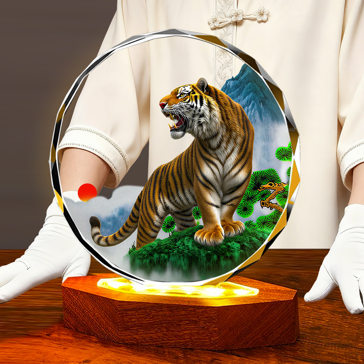 生肖老虎啸山河水晶摆件招财镇宅桌面送礼装饰品家居霸气高档摆台,家居饰品,桌面摆件,淘宝优惠券,粉丝福利购,淘宝优惠卷