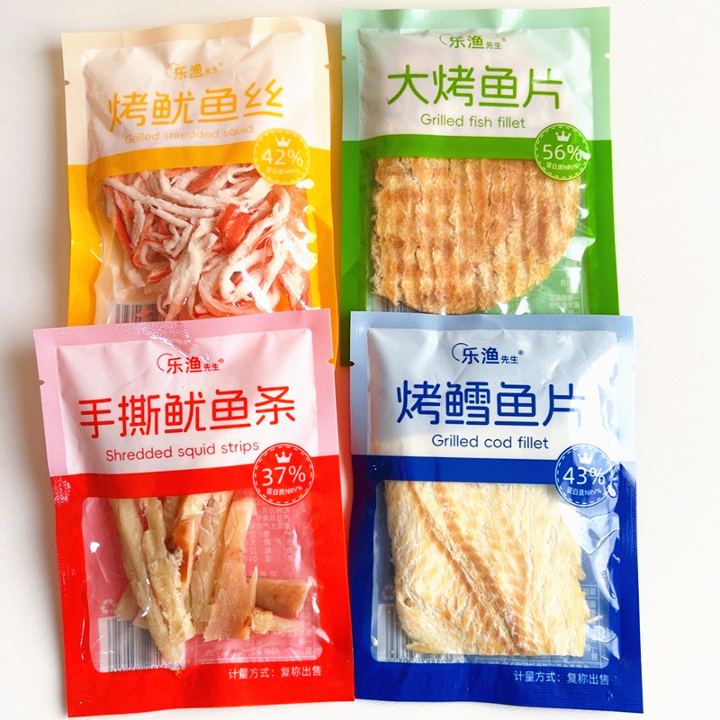 大连特产乐渔先生烤鱼片鱿鱼条海鲜零食小吃小包装开袋即食鳕鱼片