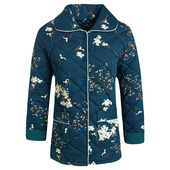 圆人睡衣女秋冬季 加厚纯棉夹棉三层保暖2026单件上衣可外穿家居服