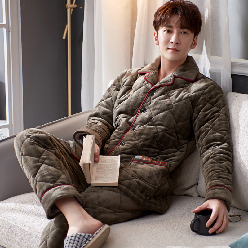 圆人睡衣男冬季三层加厚加绒法兰绒夹棉秋冬大码珊瑚绒家居服套装,女士内衣/男士内衣/家居服,睡衣/家居服套装,淘宝优惠券,粉丝福利购,淘宝优惠卷