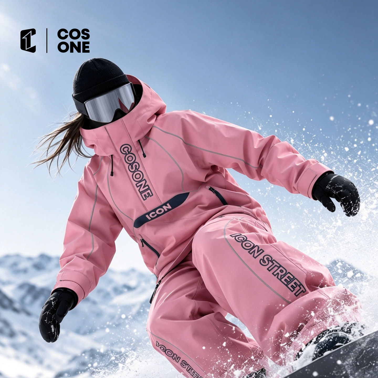 COSONE27新款反光结构滑雪服图片