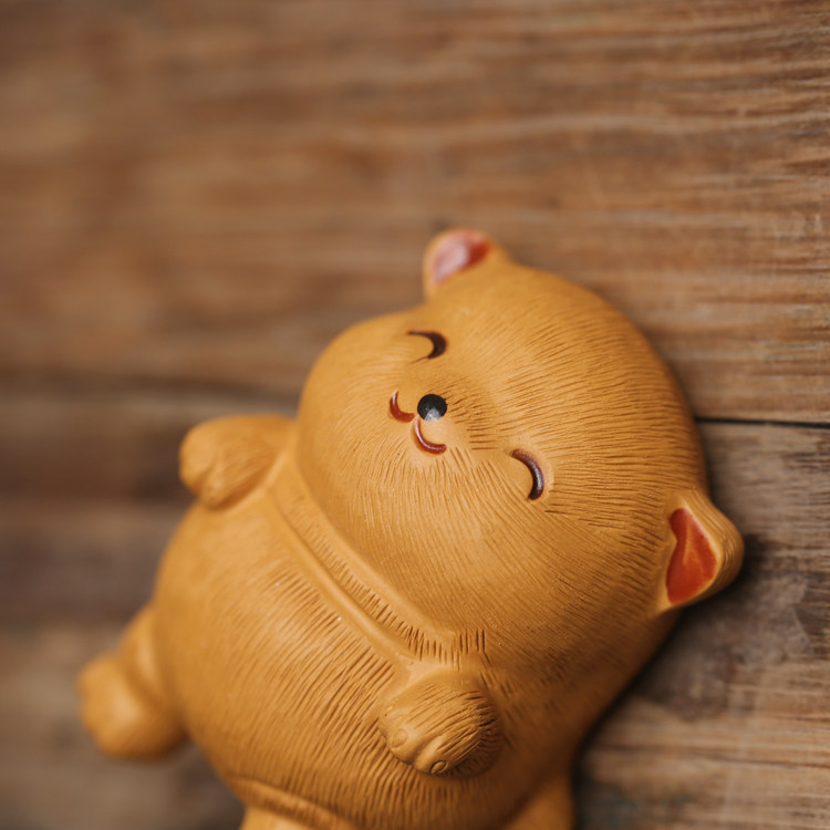 治愈系躺着小猫紫砂段泥可爱小摆件家居摆设茶玩茶宠笔架壶盖托,餐饮具,茶宠摆件,淘宝优惠券,粉丝福利购,淘宝优惠卷