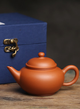 朱泥鸡蛋黄半手工功夫茶壶茶具