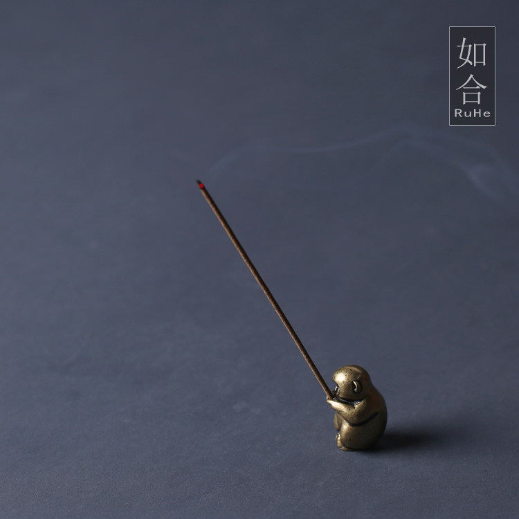 As co Pure copper solid Little Monkey Joss stick Insert censer Decoration Mini a decoration Tea darling Tea Play Handle piecein the Tableware , Tea set , Tea/Censer  category - from Buy2taobao.com to provide professional Taobao agent buy service