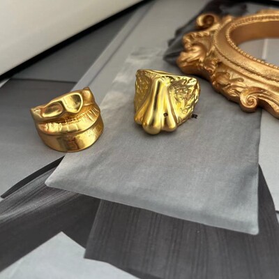 Schiaparelli 超现实主义抽象五官系列开口均码戒指