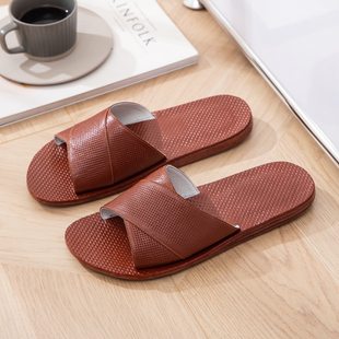 水牛皮拖鞋居家用夏天男女情侣家居室内地板防滑全真皮凉拖鞋四季
