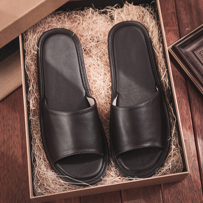 日式轻奢真皮面软底防滑夏款拖鞋