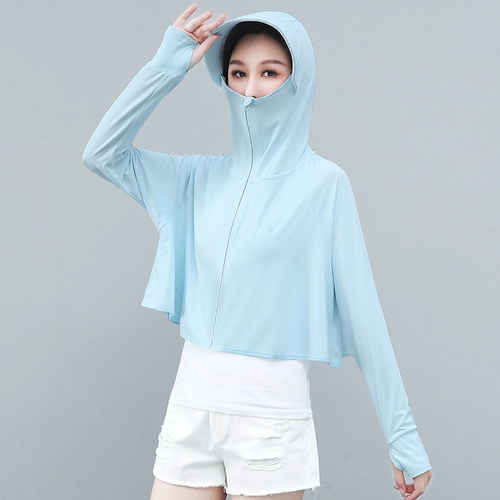 Летняя тонкая одежда для защиты от солнца, шелковая накидка, плащ, защита от ультрафиолета