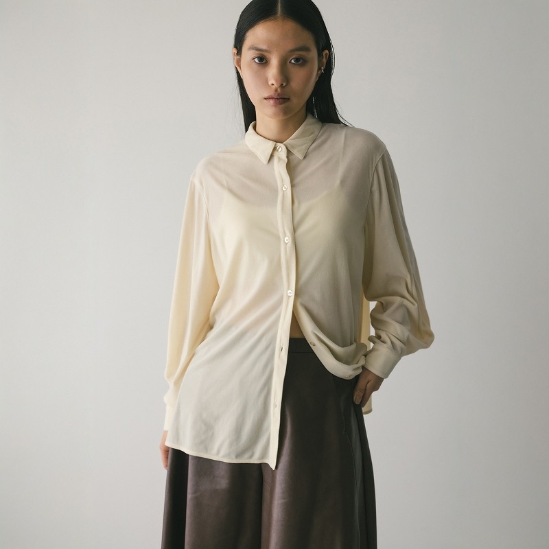 日代 STYLEMIXER Velvet loose shirt 25AW 质感天鹅绒宽松衬衫