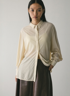 日代 STYLEMIXER Velvet loose shirt 25AW 质感天鹅绒宽松衬衫