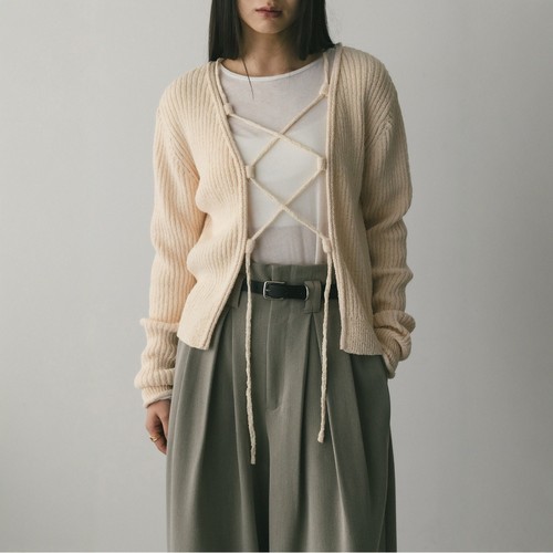 STYLEMIXER系带罗纹针织衫