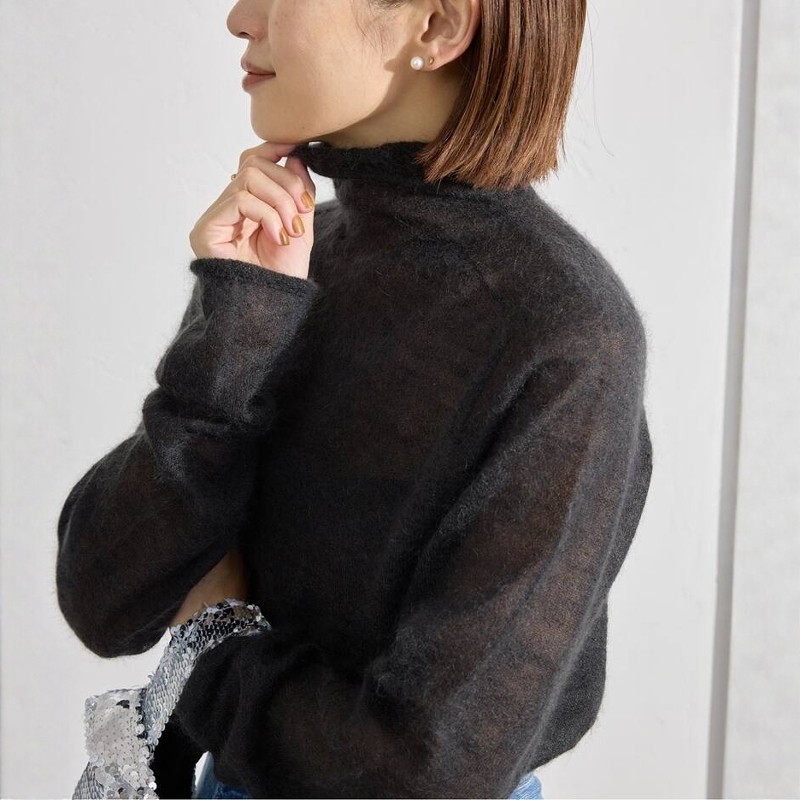 日代 IENA MIX Mohair Pullover 25AW 马海毛羊毛混纺套头针织衫
