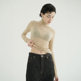CLANE 25AW COMFORTABLE TOPS 简约舒适透肤高领上衣 TURTLE 日代